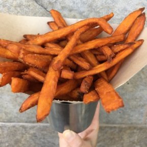 Gluten-free sweet potato fries from The Counter Burger